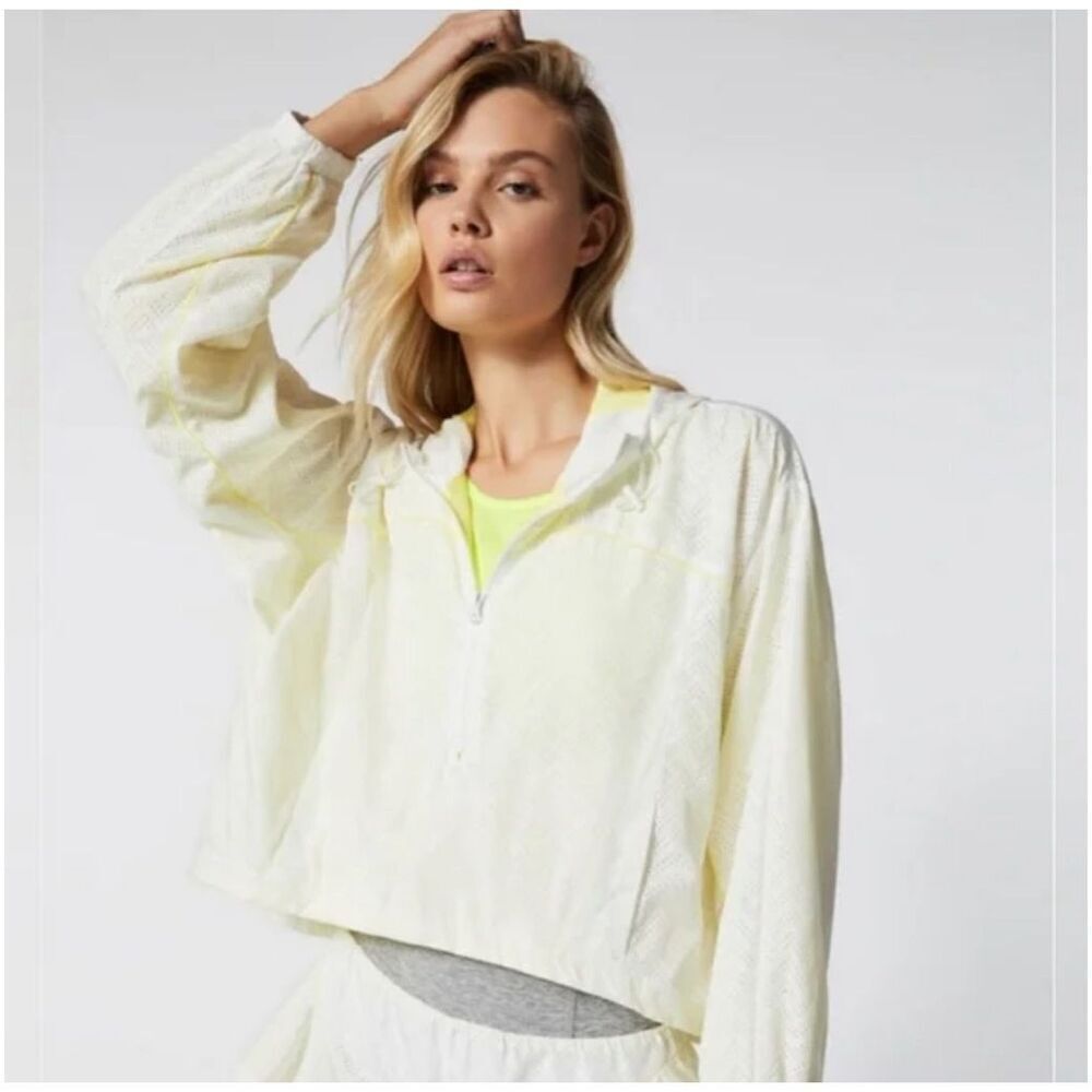Free People Movement Rain Runner Jacket White size Medium